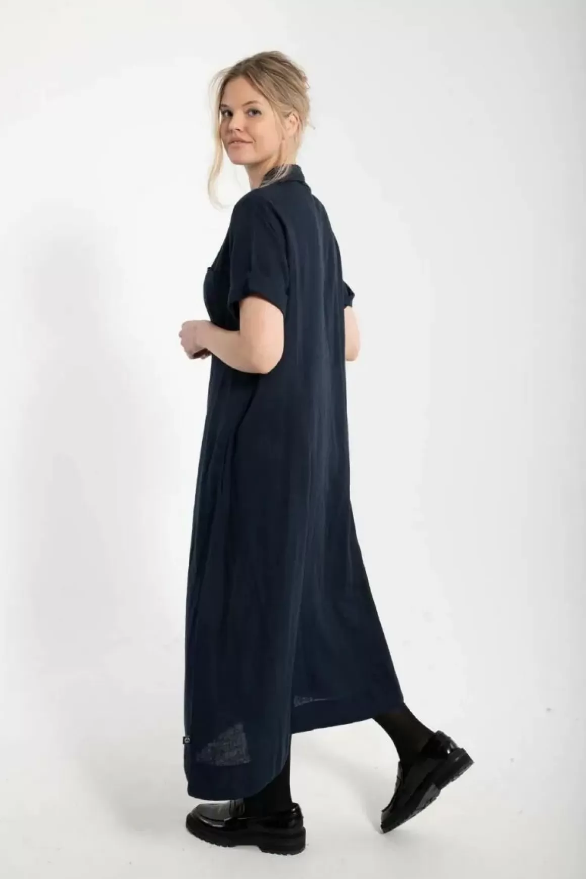 Danefæ Danapril Ss Dress Dk Navy Clearance