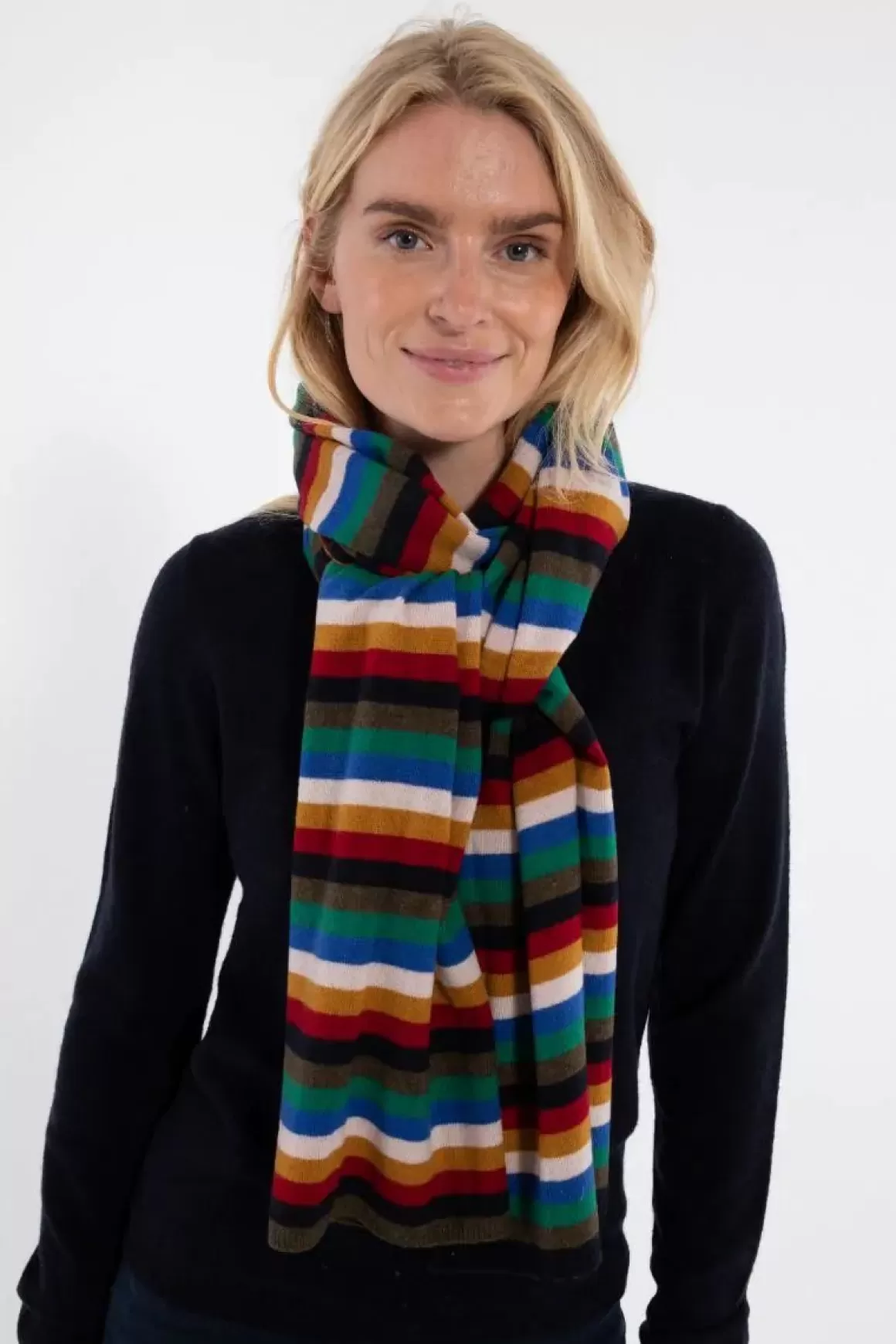 Danefæ Danebundle-Up Merino Scarf Royal Stripe Discount