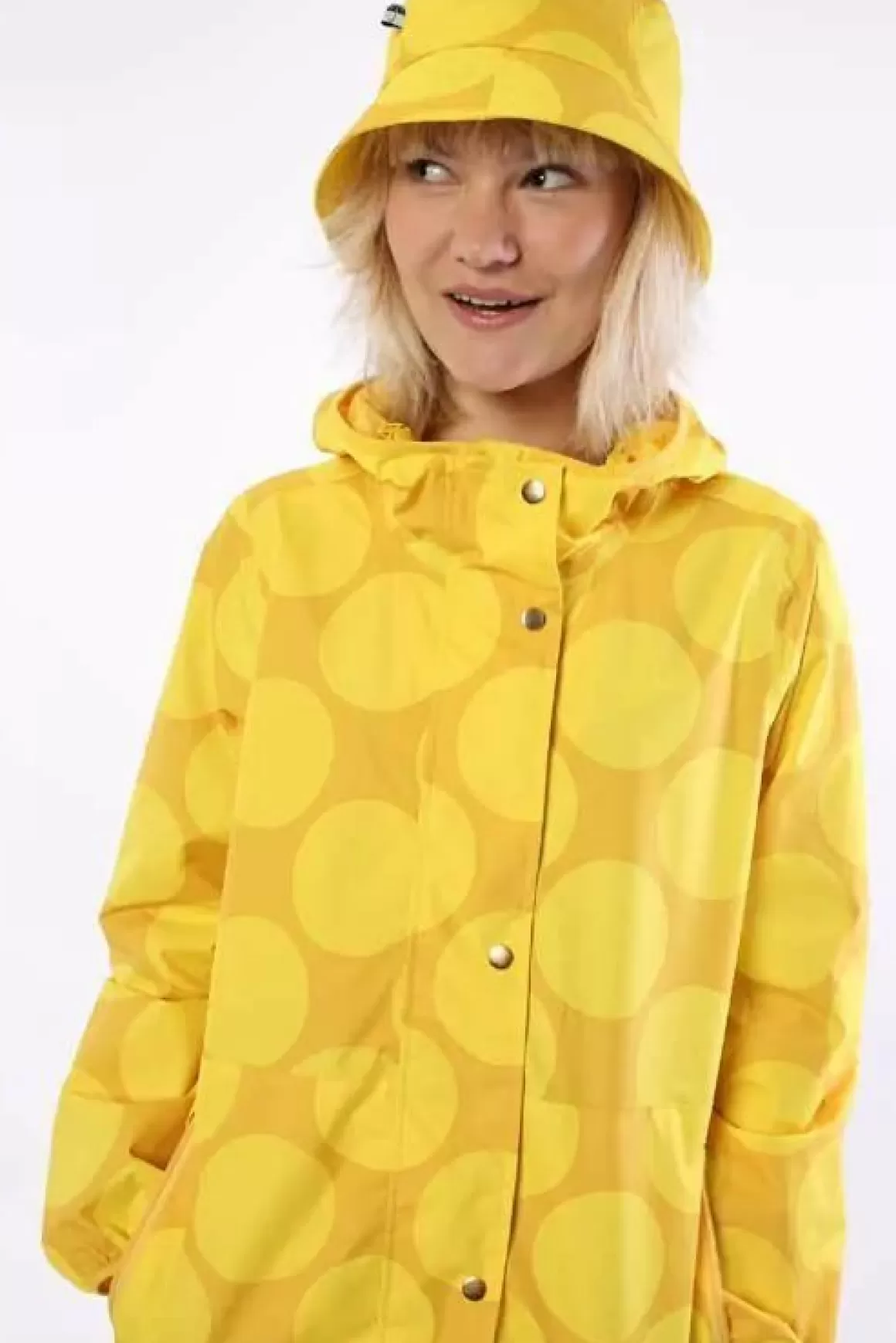 Danefæ Danedith Rainjacket Mustard/Yellow Megadot Sale