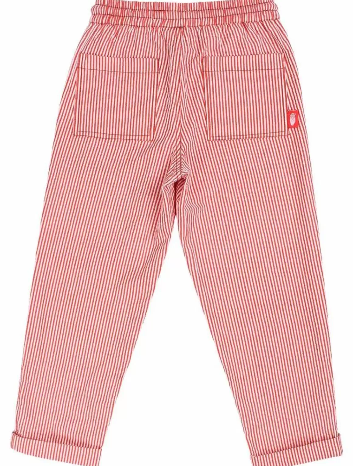 Danefæ Danefrede Searsucker Pants Chalk/Bright Red Cheap