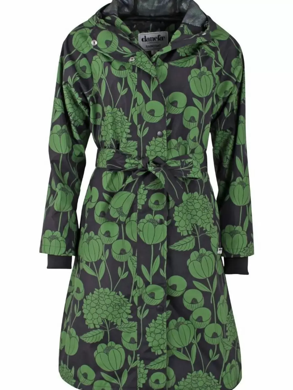 Danefæ Danelisabeth Raincoat Black/Green Hortensia Online