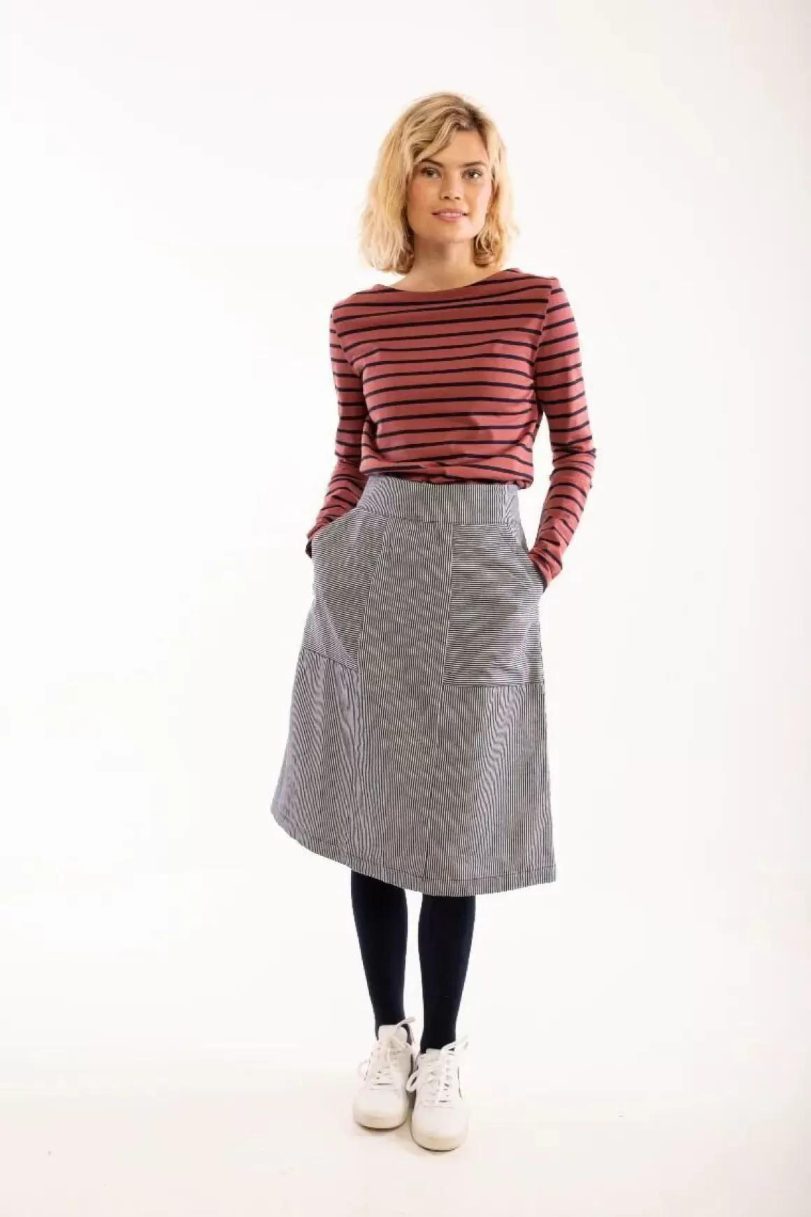 Danefæ Danemaren Denim Skirt Milkboy Stripe Flash Sale