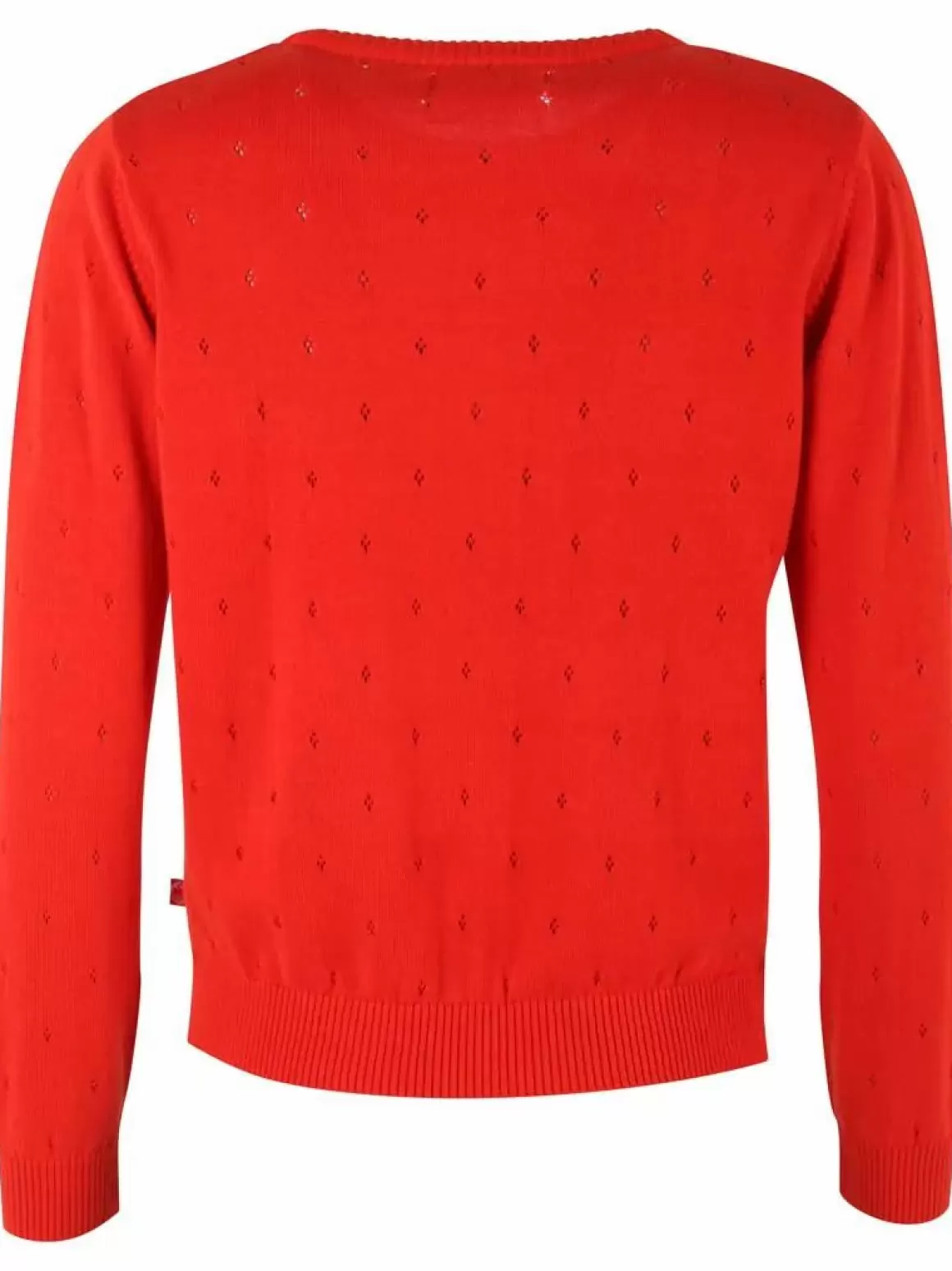 Danefæ Danepearly Hole Knit Sweater Bright Red Clearance