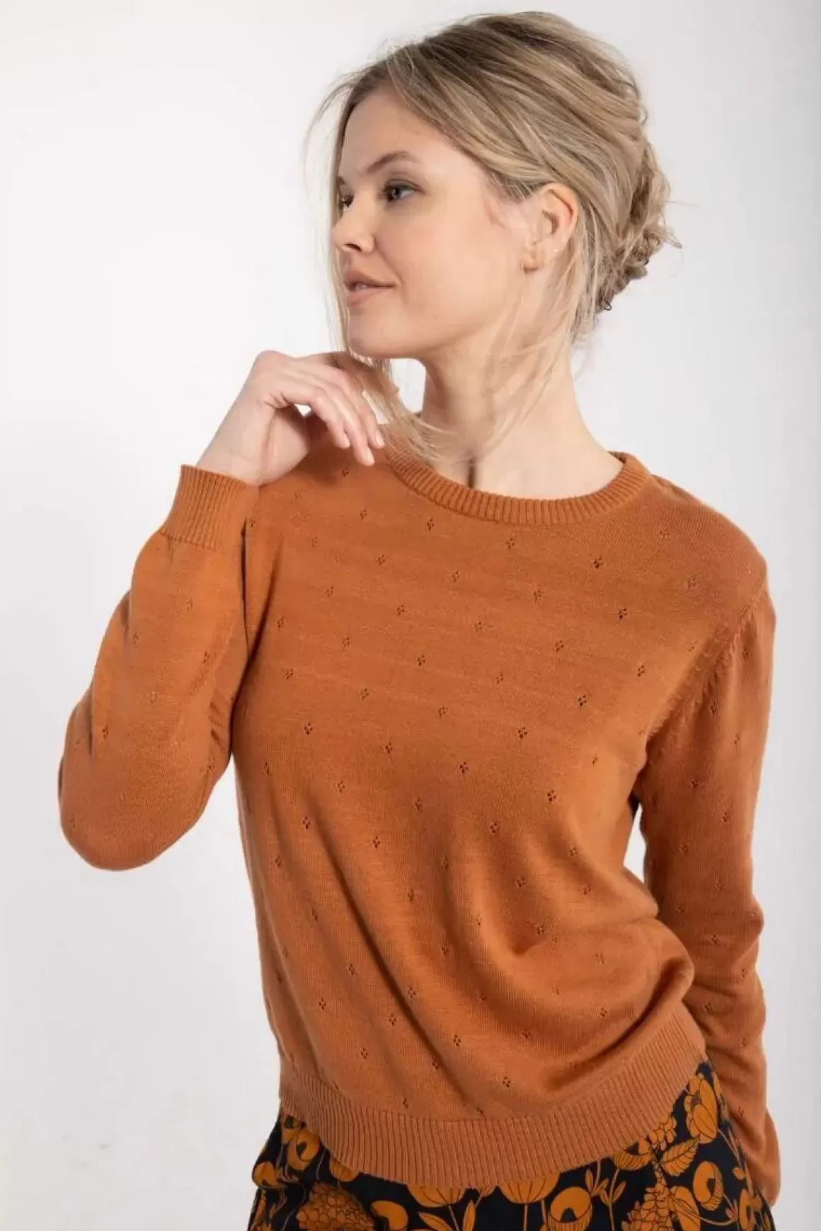 Danefæ Danepearly Hole Knit Sweater Occer Flash Sale