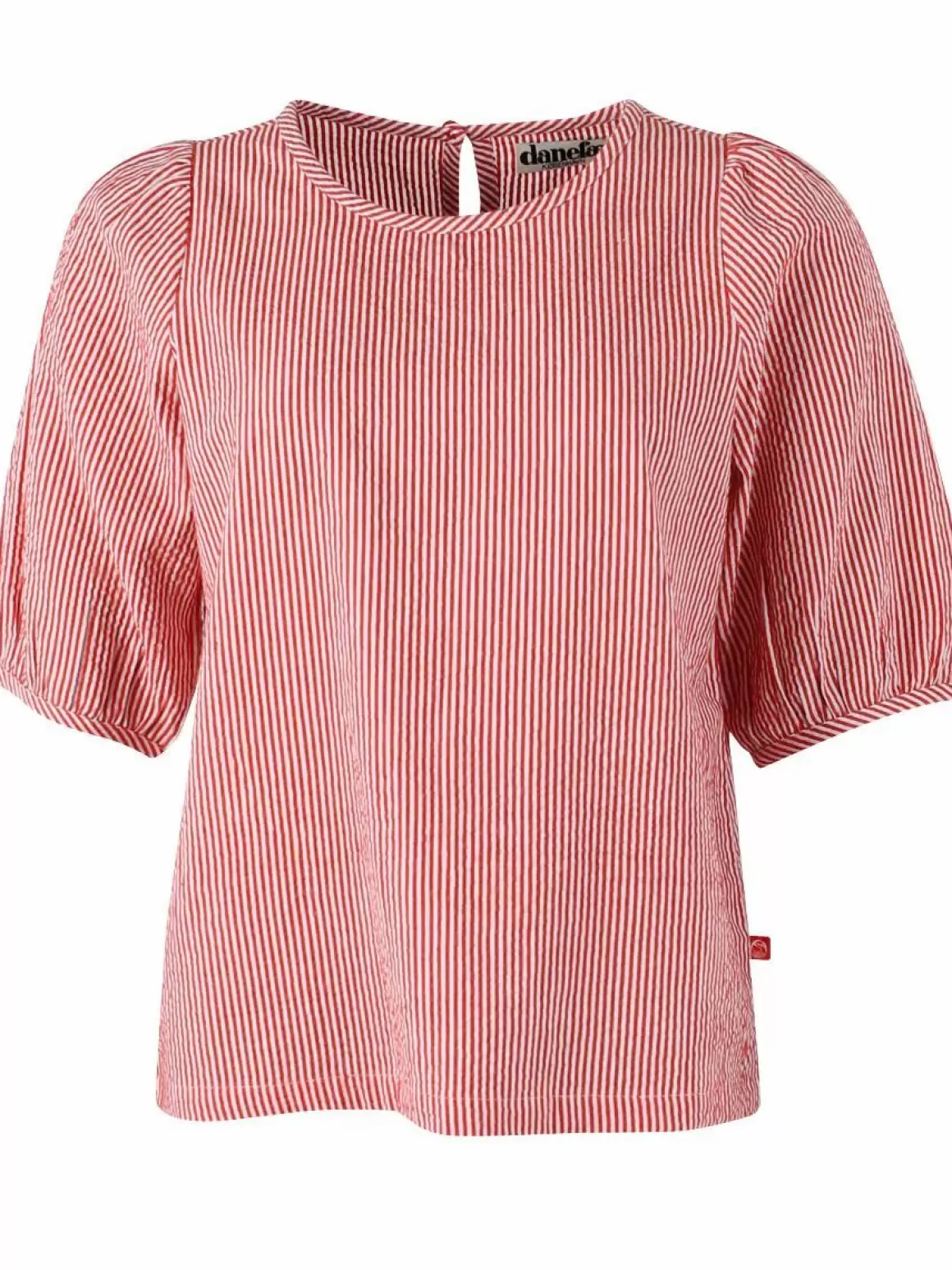 Danefæ Daneprosecco Searsucker Shirt Bright Red/Chalk Fashion