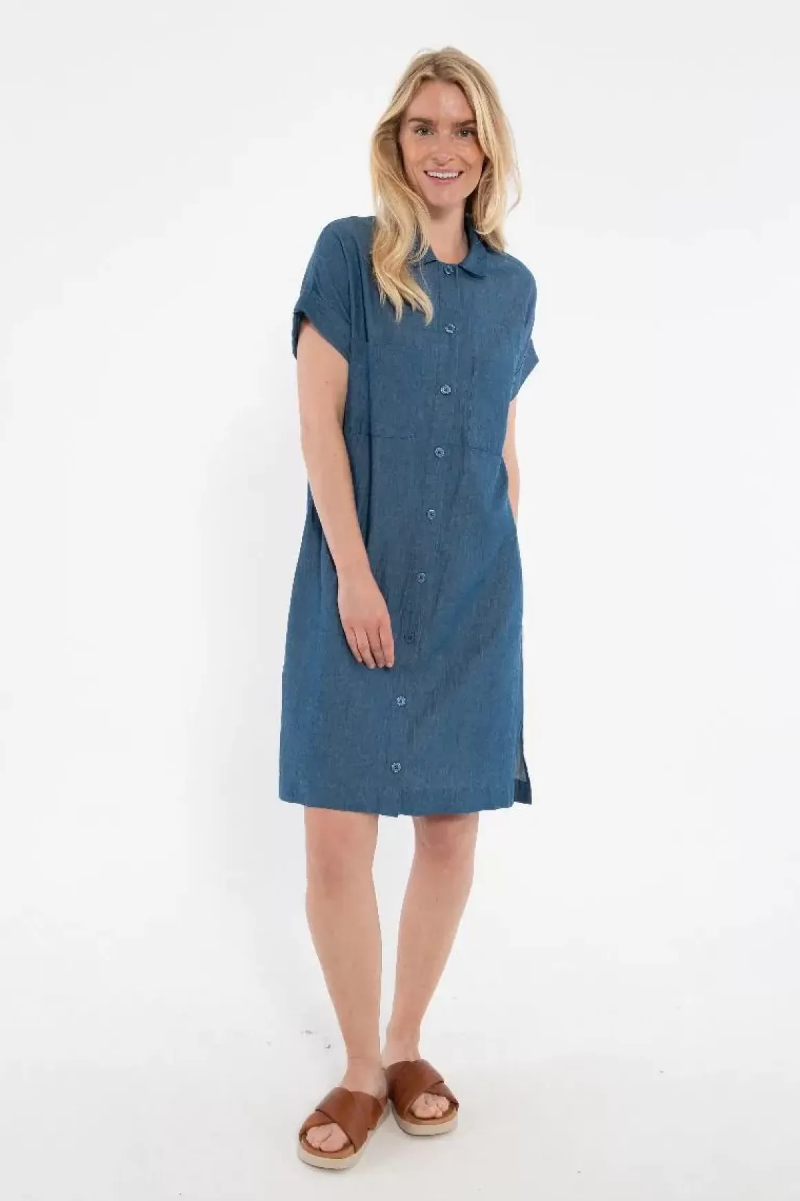 Danefæ Danerrand Chambrey Dress Dk Indigo Best Sale