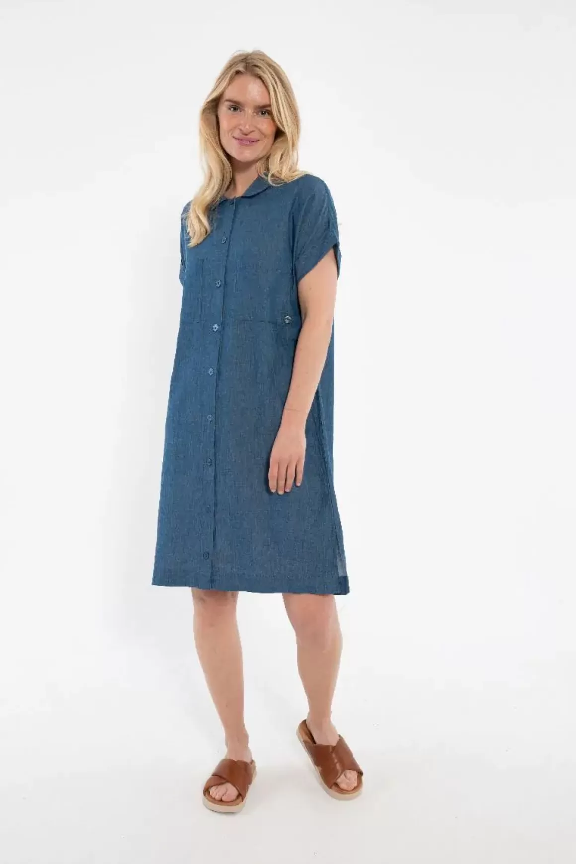 Danefæ Danerrand Chambrey Dress Dk Indigo Best Sale