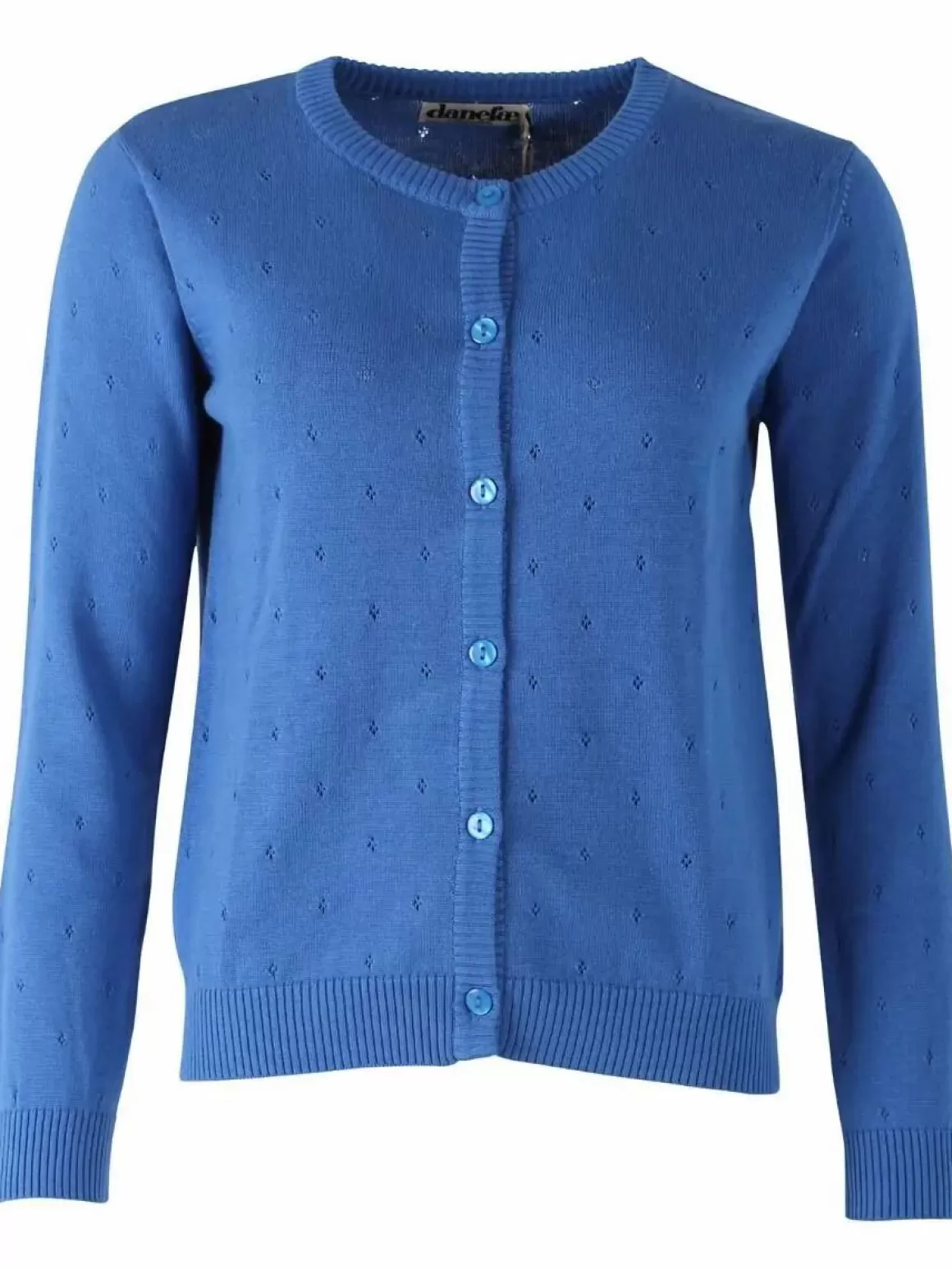 Danefæ Danesaga Hole Knit Cardigan Blue Flash Sale