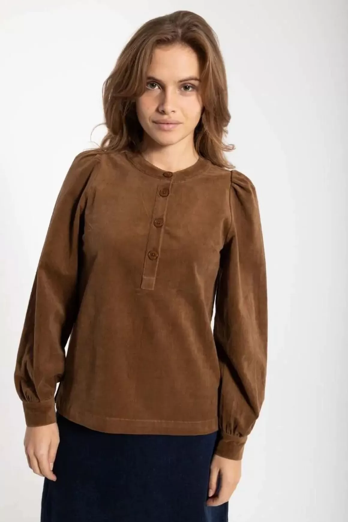 Danefæ Danesanna Cord Stretch Shirt Brown Beige Clearance