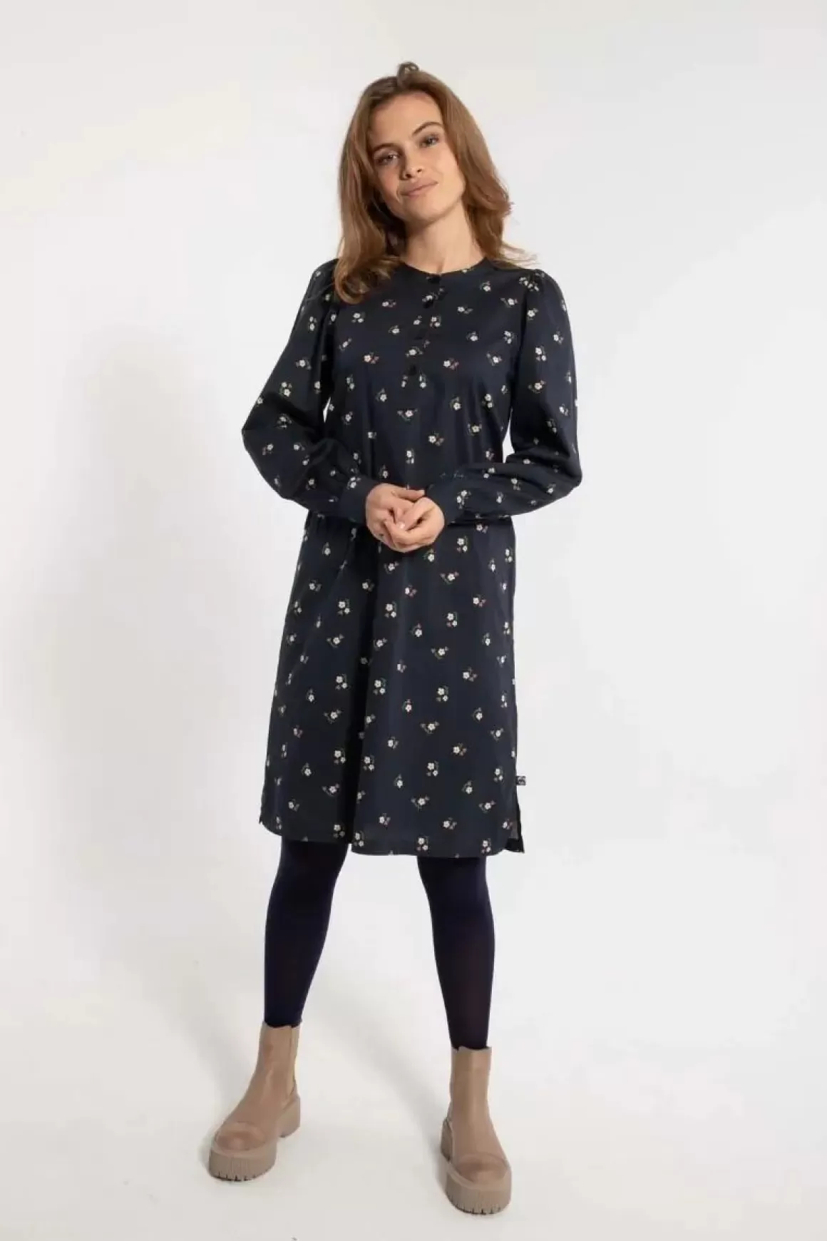 Danefæ Danesocial Poplin Dress Black Miniflower Store