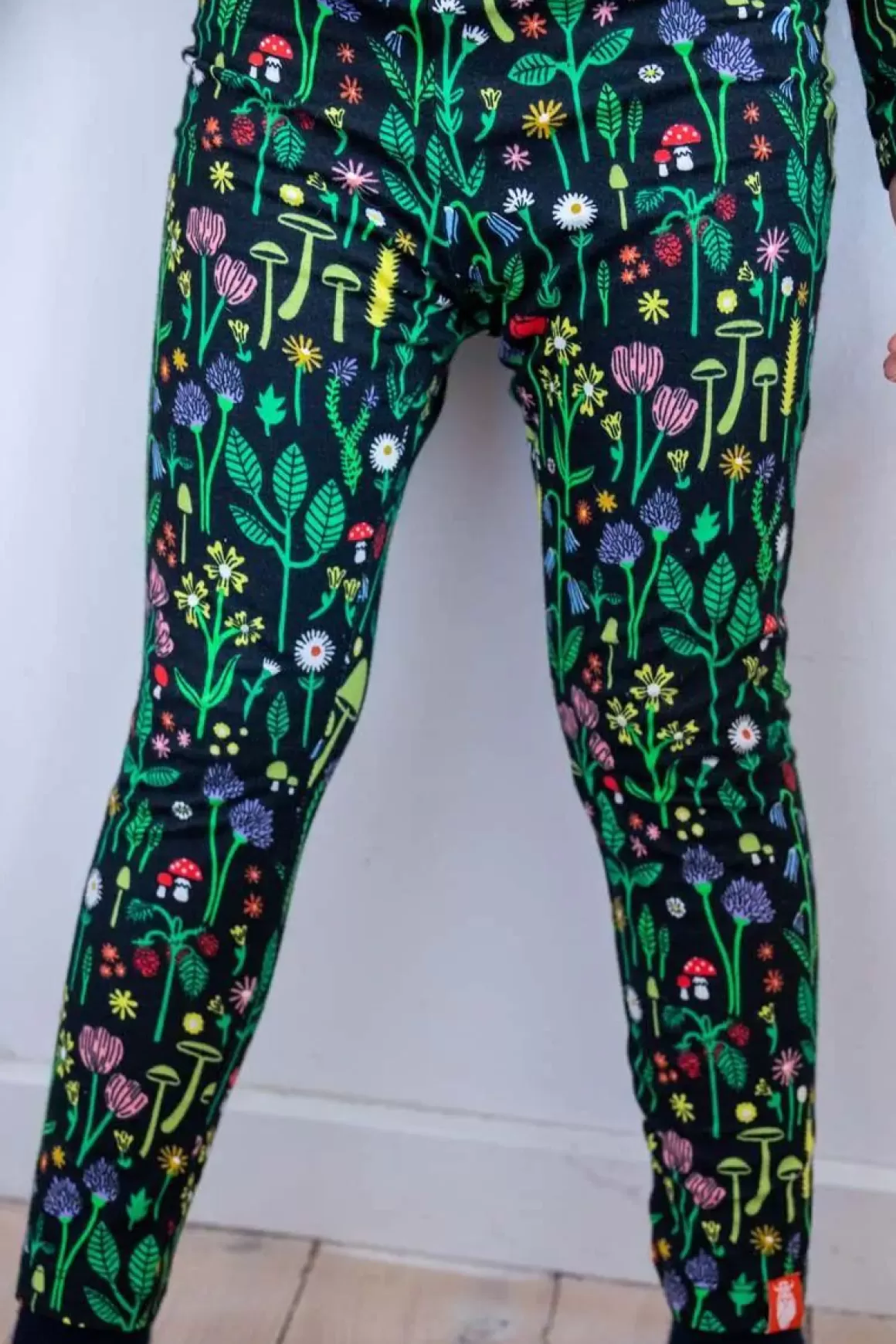 Danefæ Danespagat Leggings Black Botanical Flash Sale