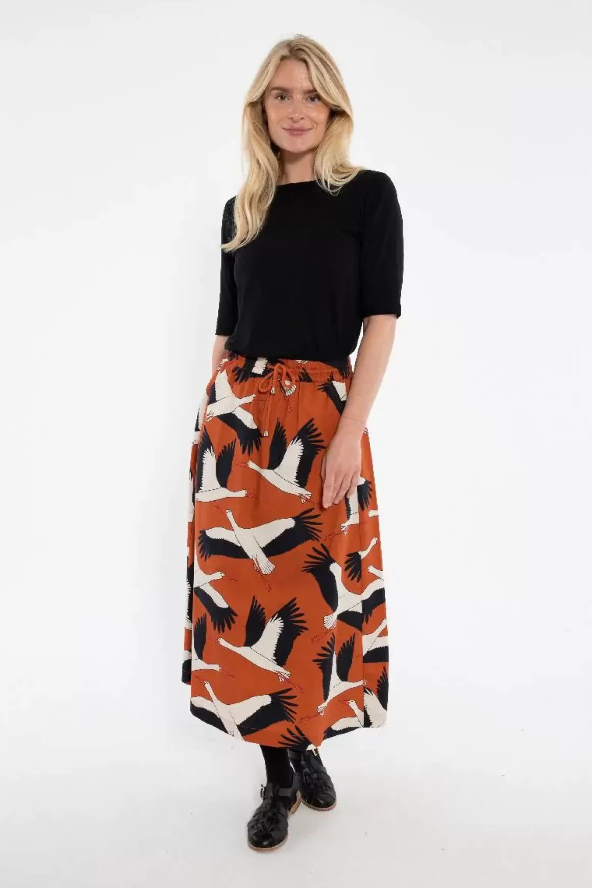 Danefæ Danespresso Poplin Skirt Rust Big Stork Fashion