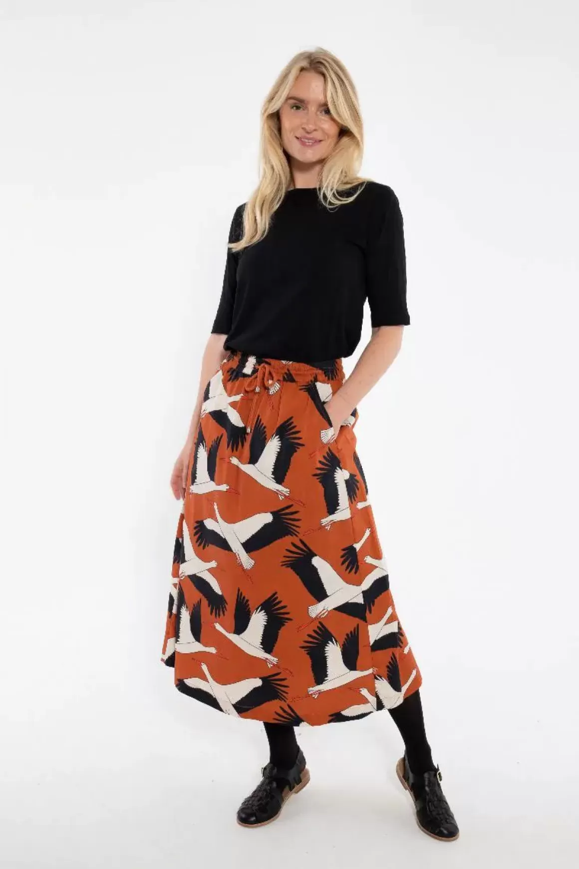 Danefæ Danespresso Poplin Skirt Rust Big Stork Fashion