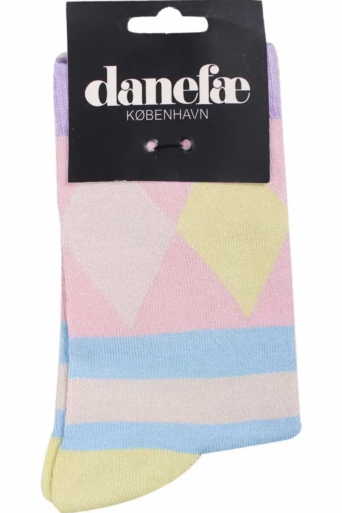 Danefæ Danewalk With Me Socks Lt Blue/Offwhite Diamonds Fashion