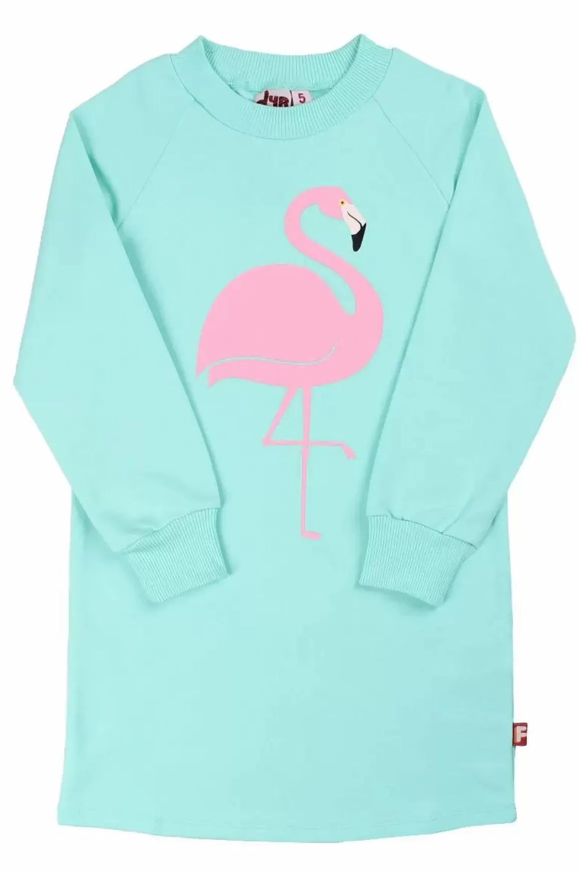 Danefæ Dyrfurry Sweat Dress Fresh Mint Flamingo Flash Sale