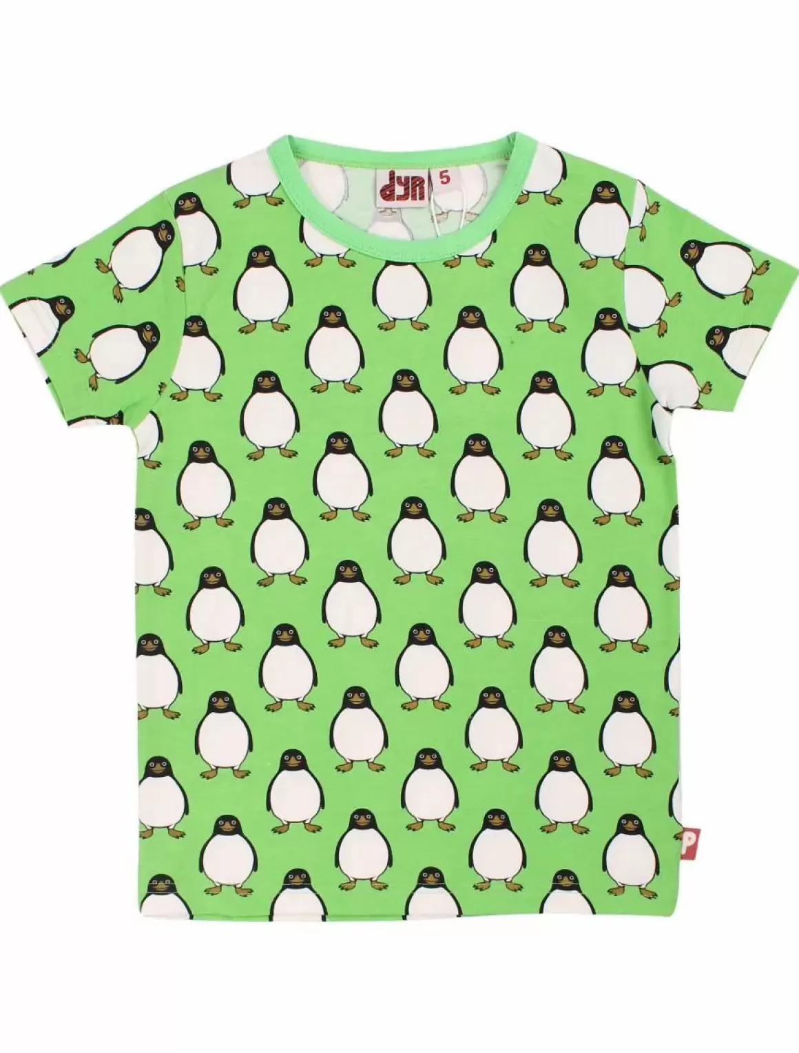 Danefæ Dyrgrowl Tee Aop/Strib Bright Green Pingviner Clearance