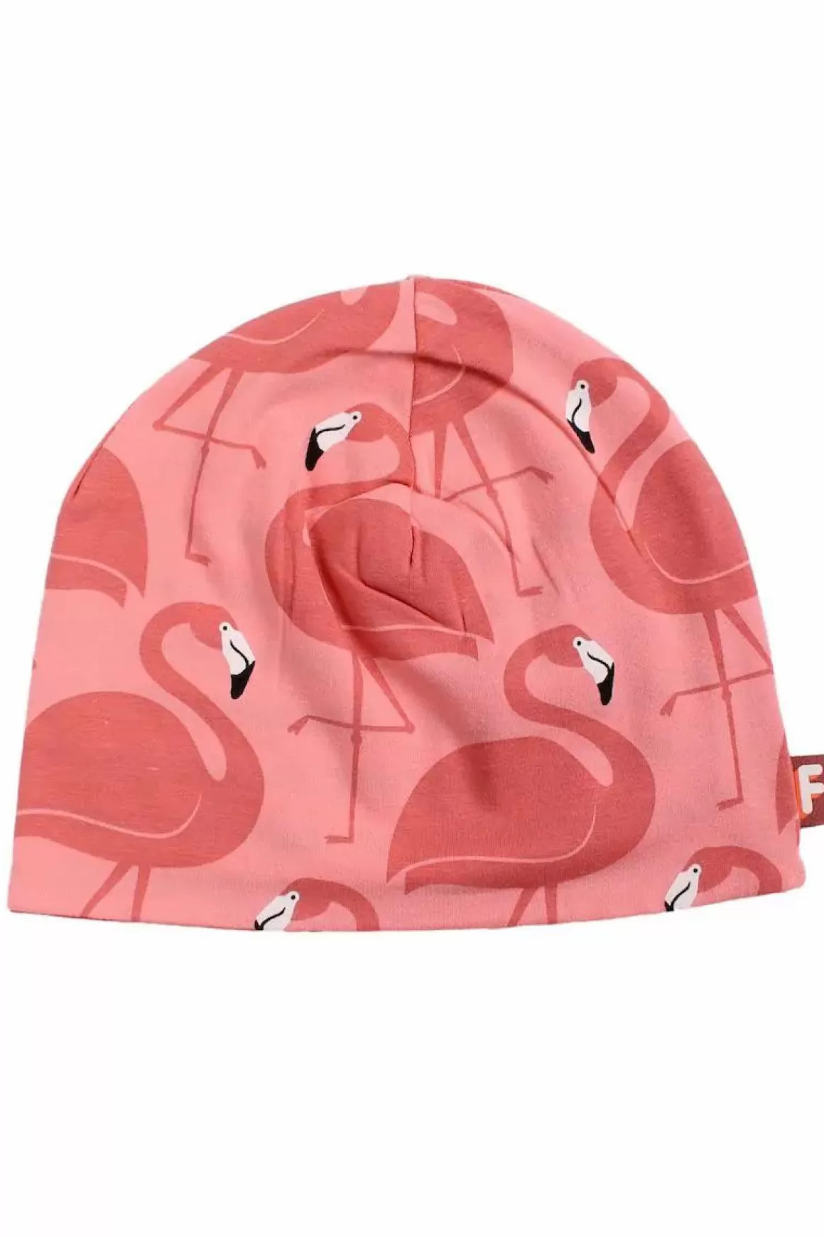 Danefæ Dyrloeve Beanie Warm Rose/Coral Flamingoer (Reversible) Clearance