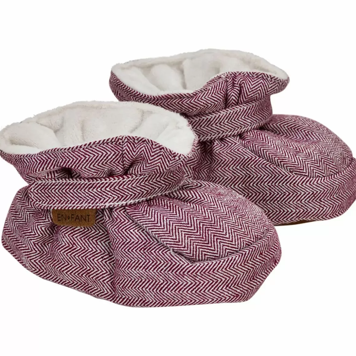 Danefæ En Fant Baby Slippers Ruby/Wine Clearance