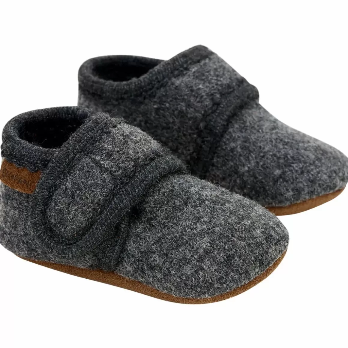 Danefæ En Fant Baby Wool Slippers Dark Grey Online