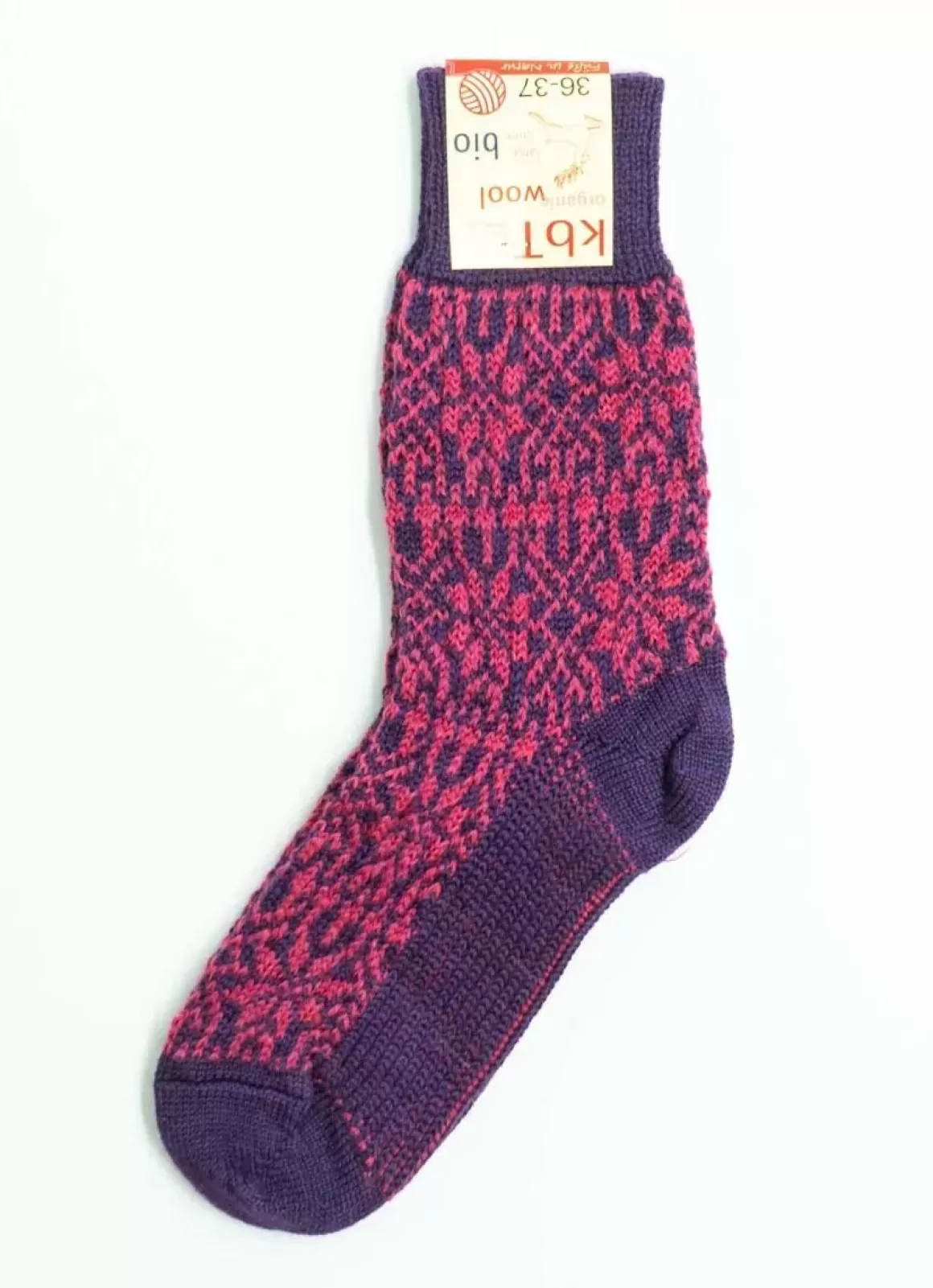 Danefæ Hirsch Natur Wool Socks Lila/Pink Shop