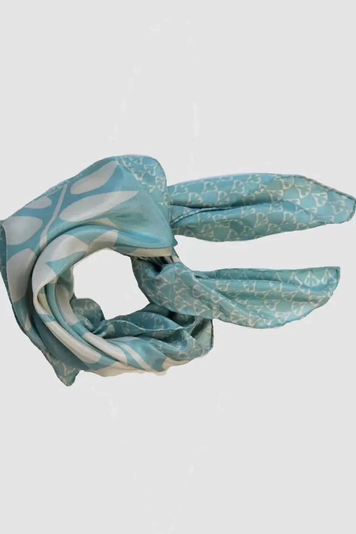 Danefæ Les Belles Vagabondes Mini Silk Scarf Ficus Blue Shop