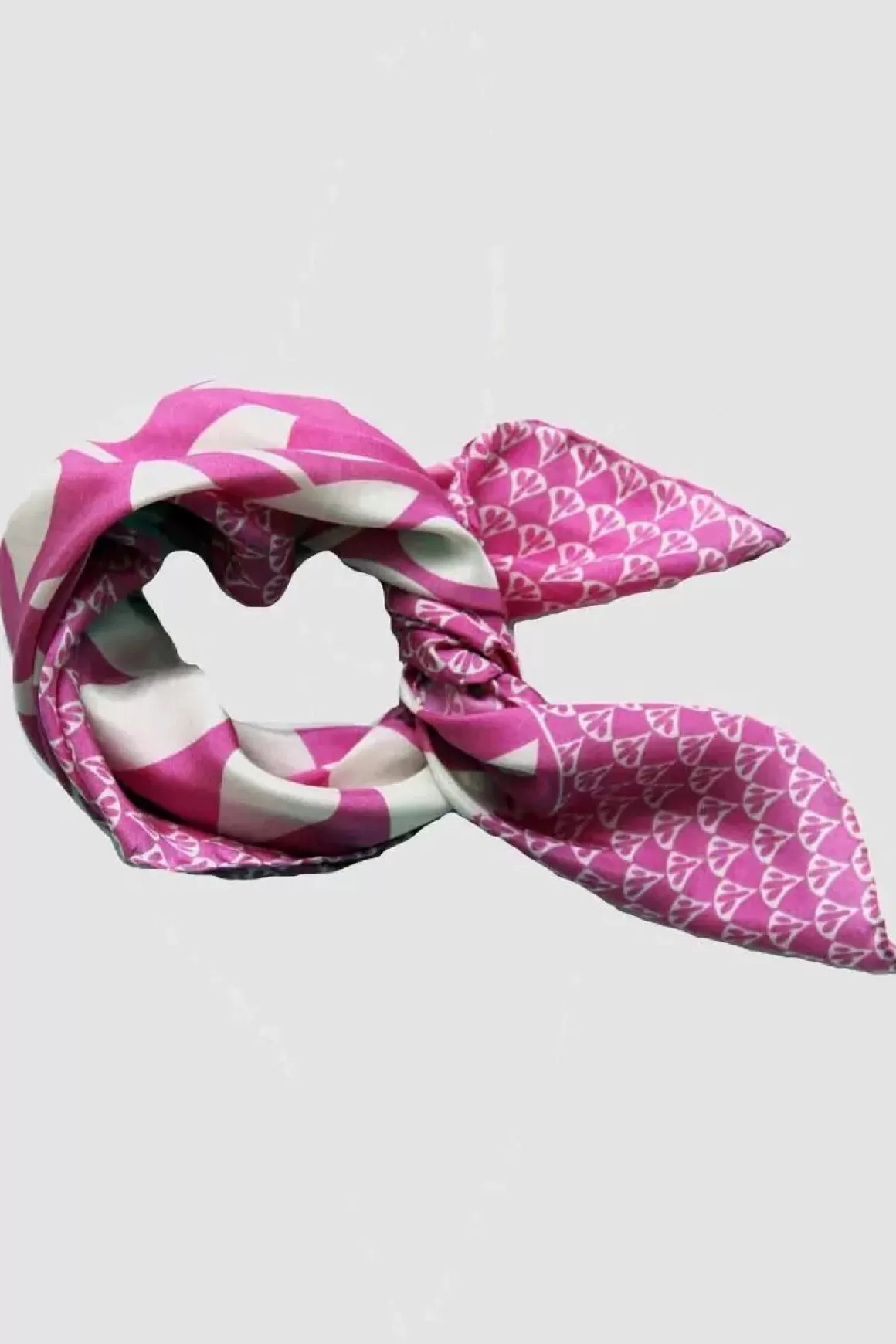 Danefæ Les Belles Vagabondes Mini Silk Scarf Ficus Fuchsia Best Sale