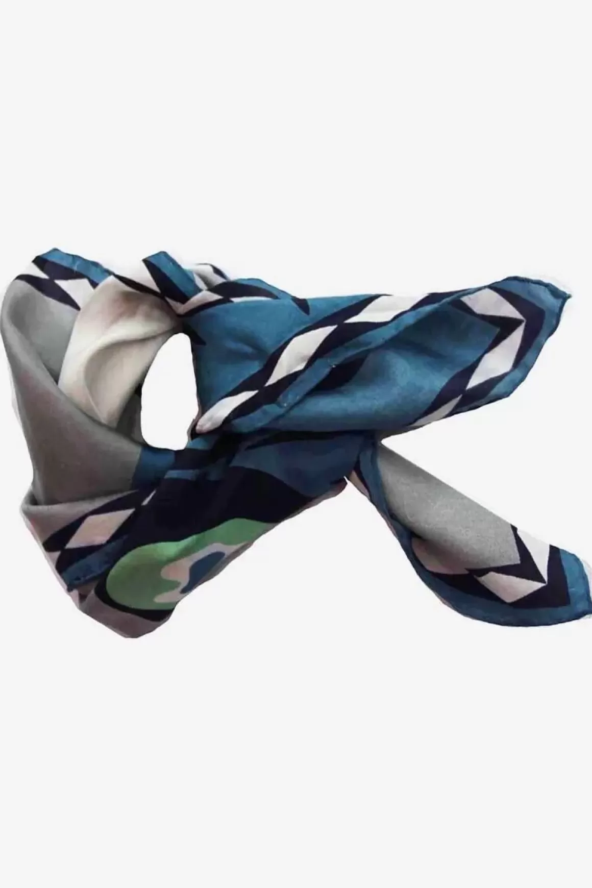 Danefæ Les Belles Vagabondes Mini Silk Scarf Peacock Grey Cheap