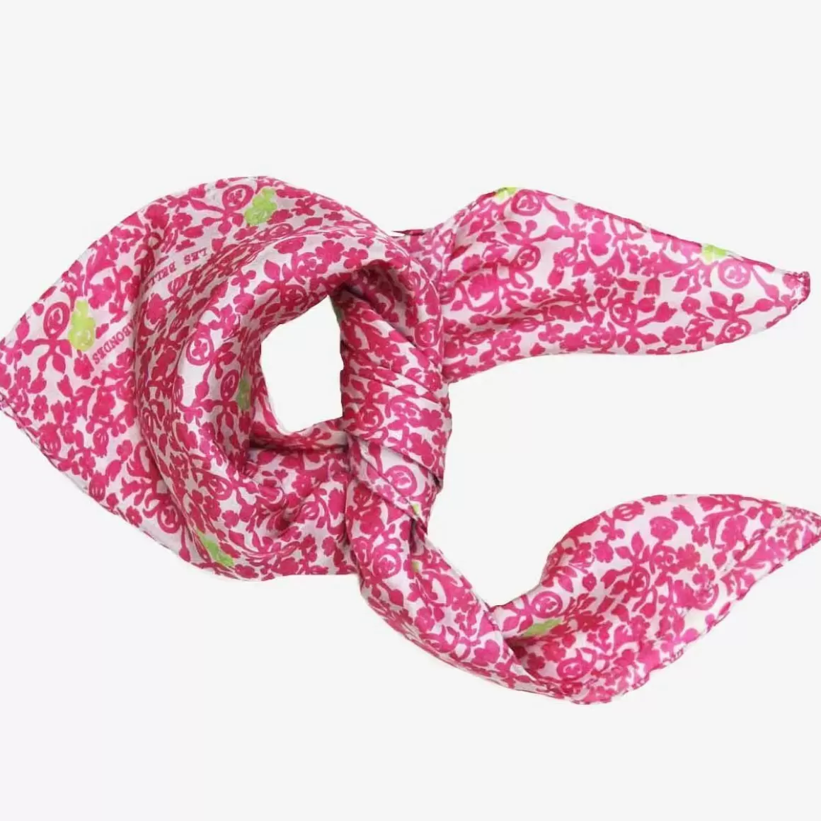 Danefæ Les Belles Vagabondes Mini Silk Scarf Pink Lobelia Hot