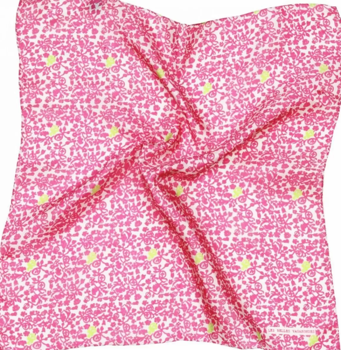 Danefæ Les Belles Vagabondes Mini Silk Scarf Pink Lobelia Hot