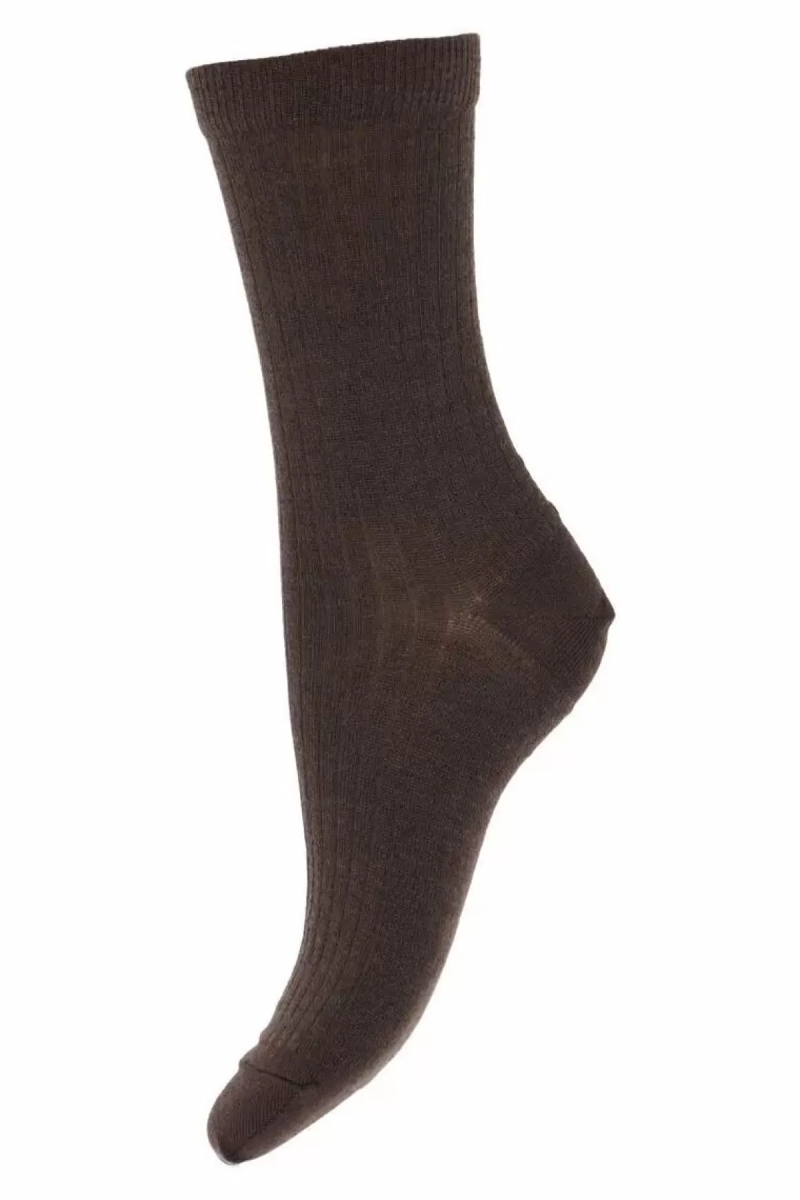 Danefæ Mp Wool Rib Socks Dark Brown-541 Hot