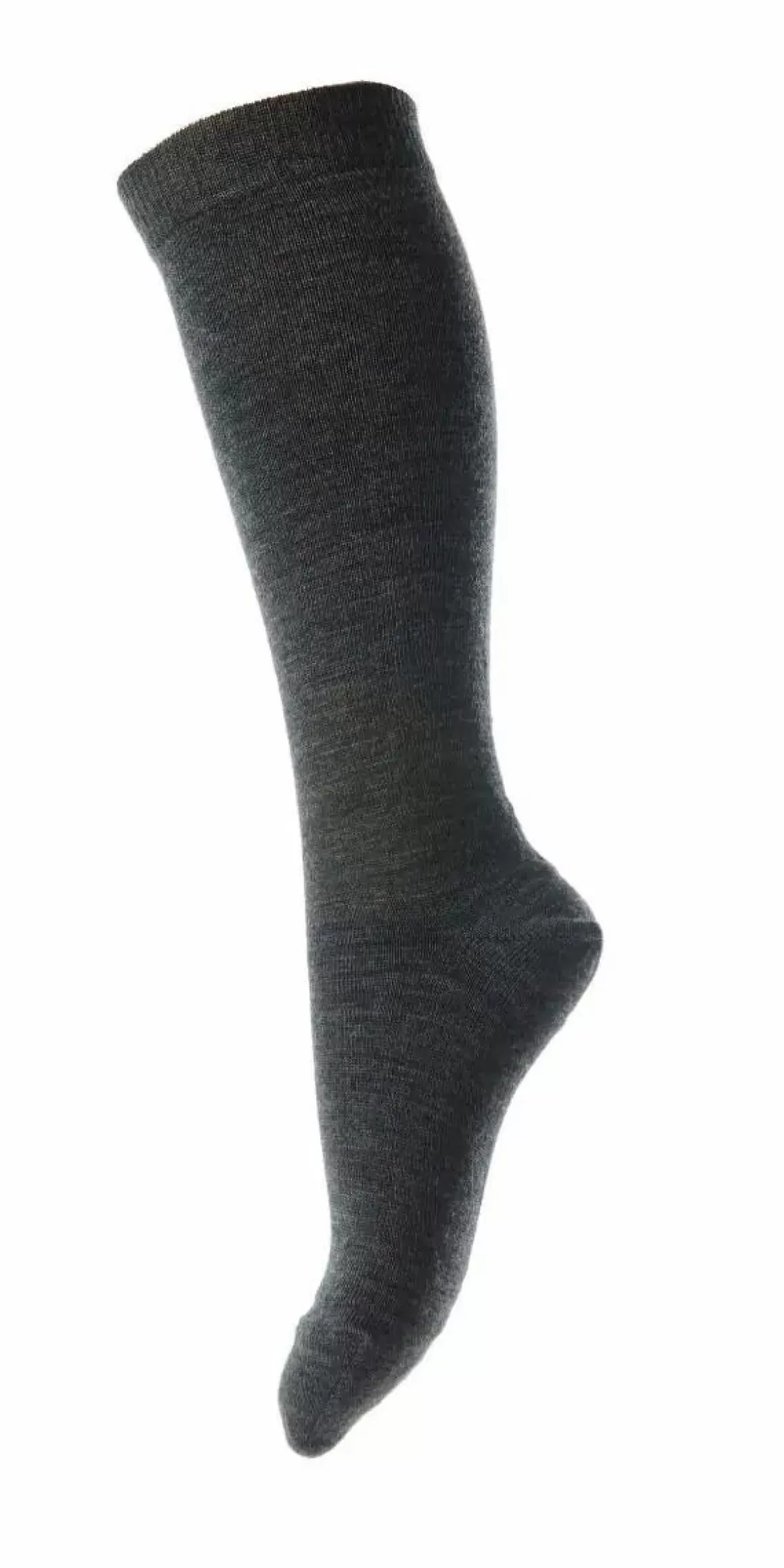 Danefæ Mp Wool/Cotton Knee Socks Dark Grey Melange-497 Online