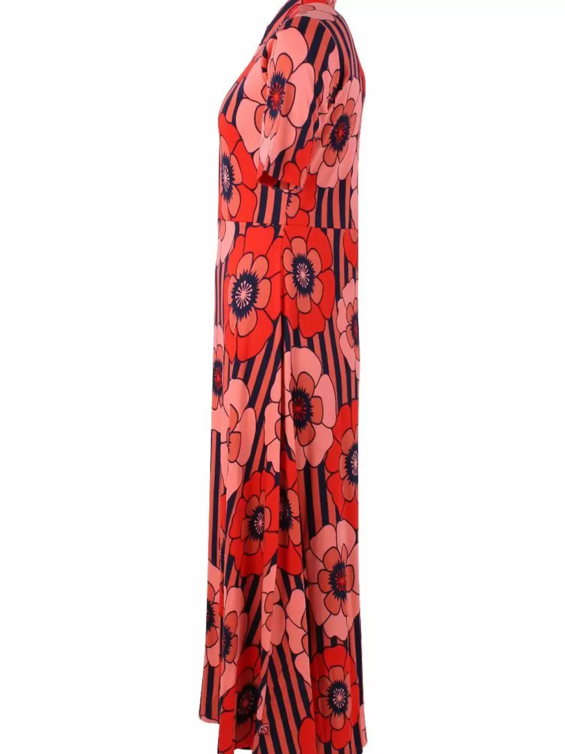 Danefæ Organic - Danehettie Interlock Dress Bright Red Power Flower Flash Sale