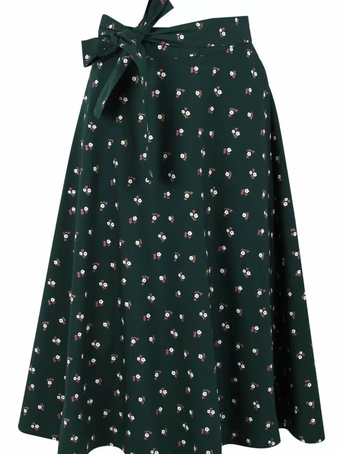 Danefæ Organic - Danemikkelsen Skirt Black Green Miniflower Fashion