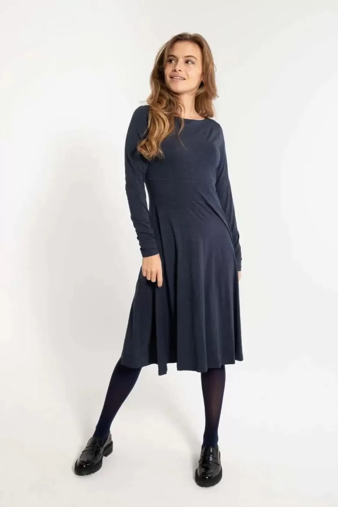 Danefæ Organic - Danesigrid Viscose Dress Dk Navy Shop