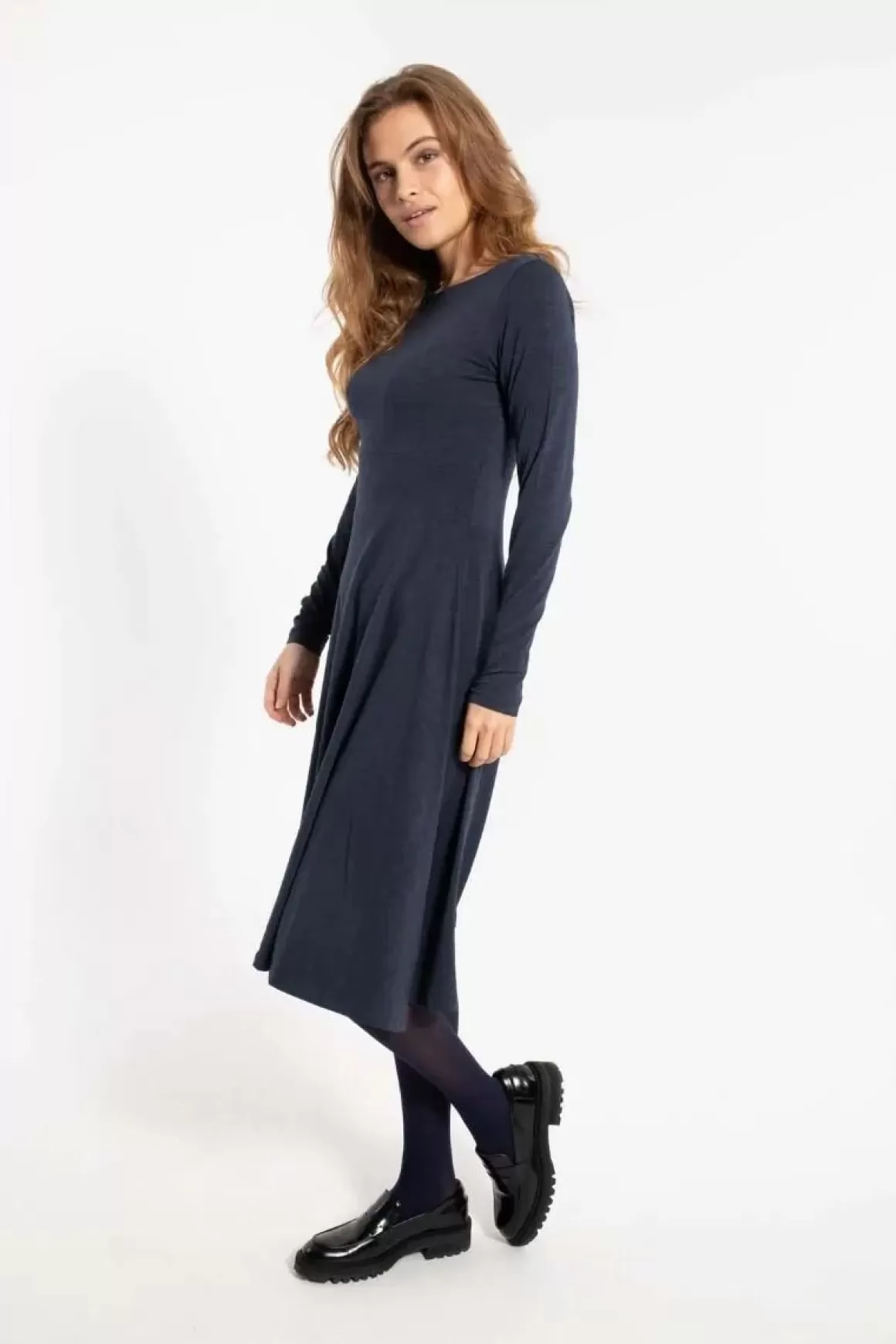 Danefæ Organic - Danesigrid Viscose Dress Dk Navy Shop