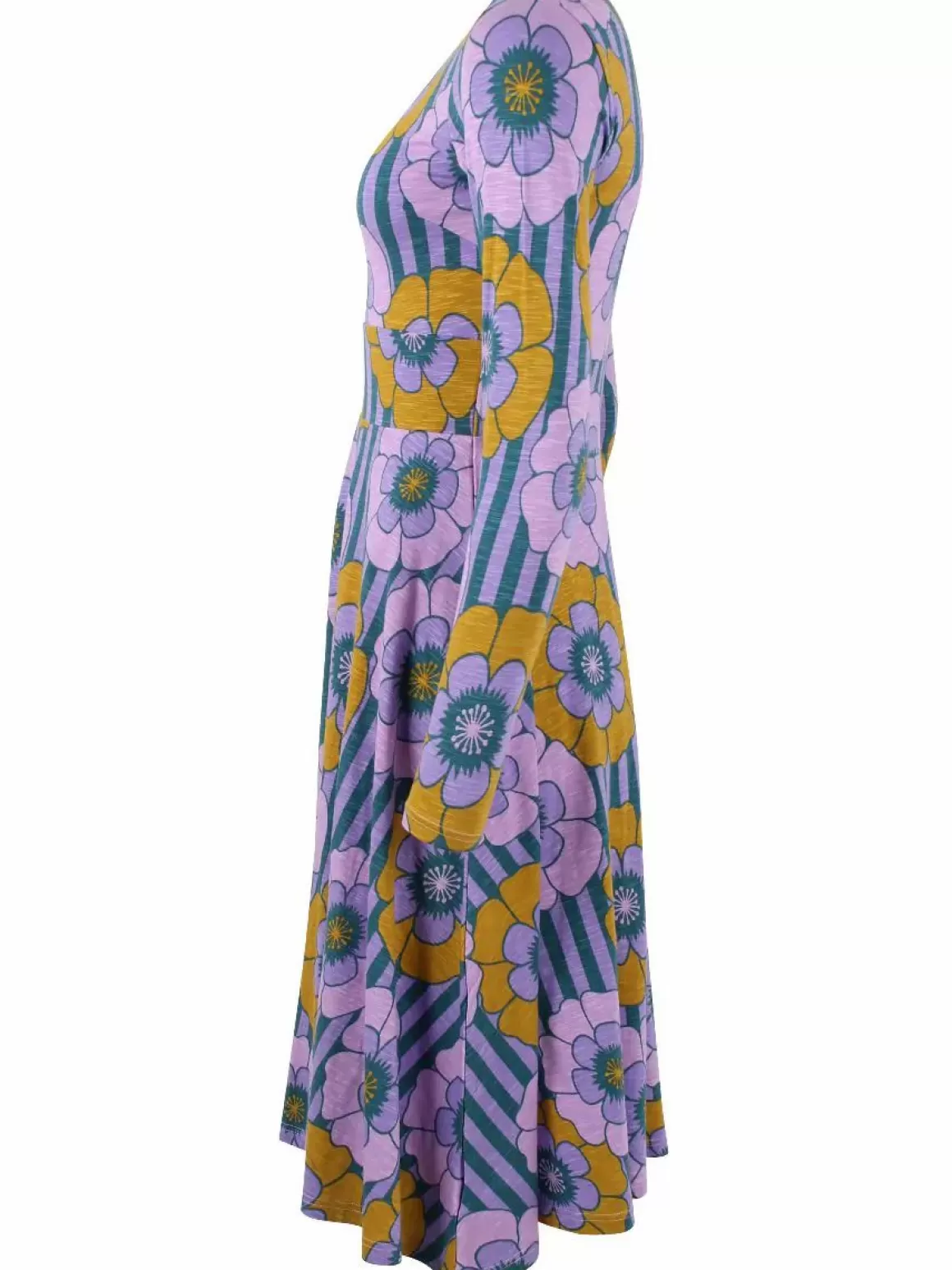 Danefæ Organic - Danesigrid Viscose Slub Dress Viola Power Flower Store