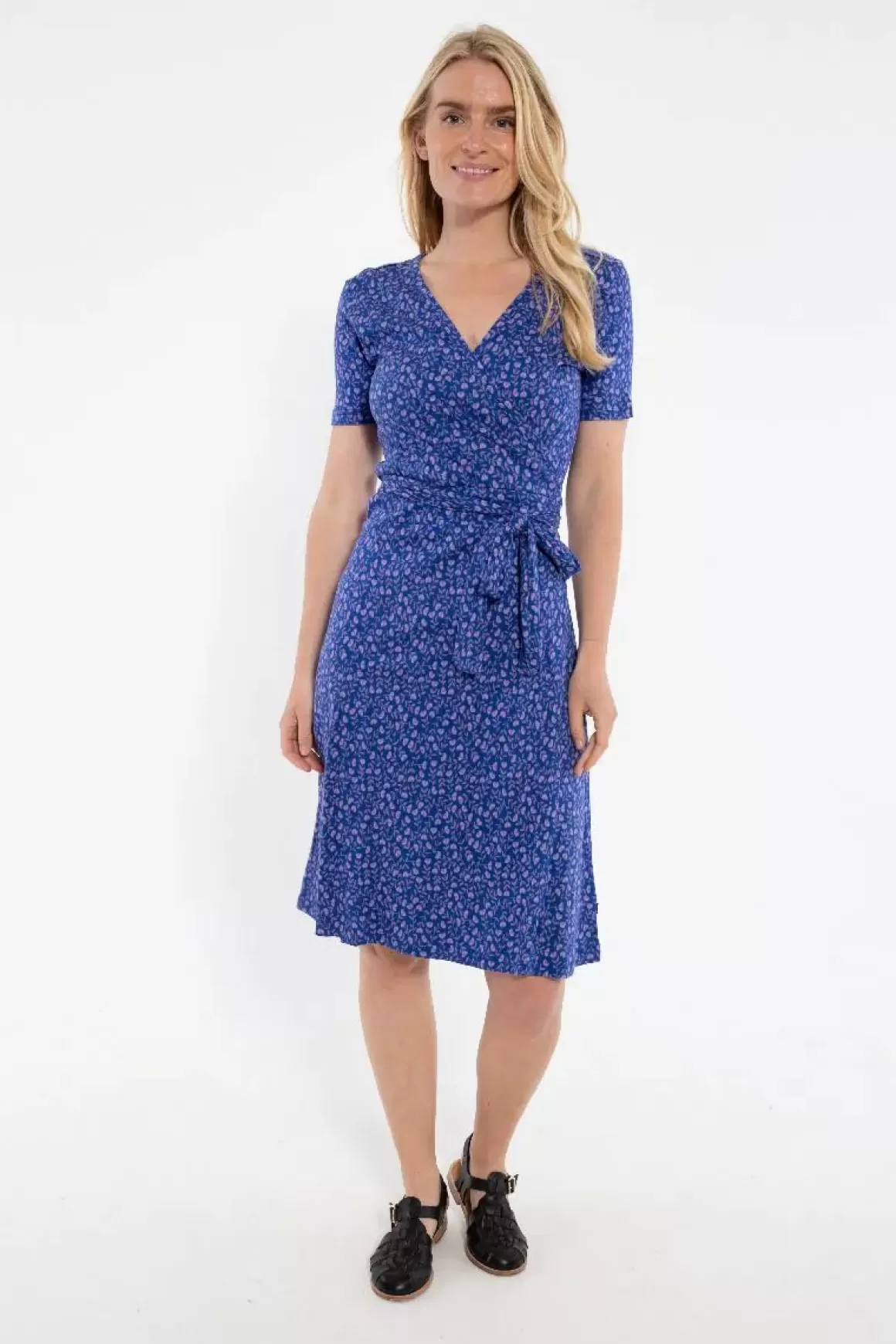 Danefæ Organic - Danevenice Inter Dress Deep Marine Fleurie Discount