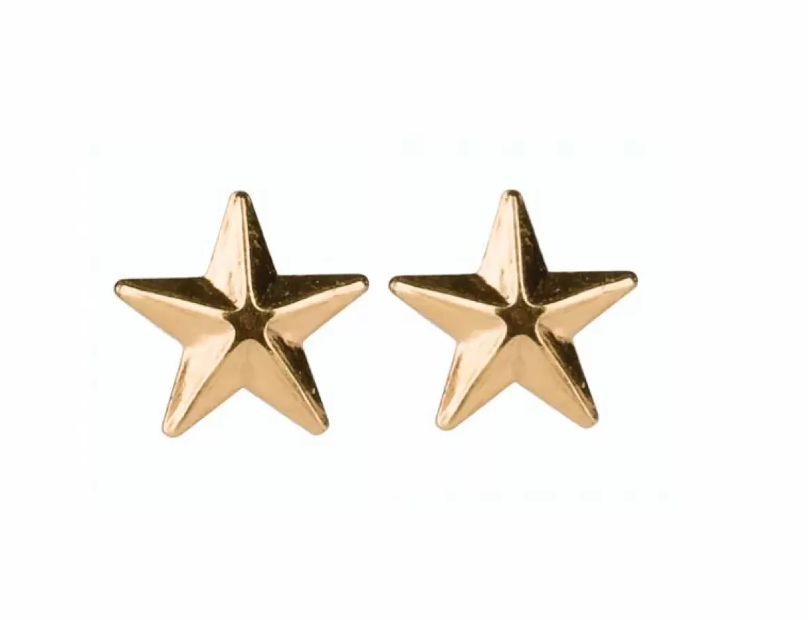 Danefæ Pico Cph Star Studs Guldbelagt Sale