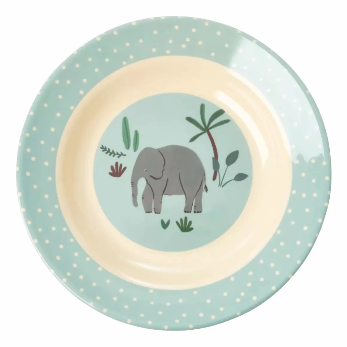 Danefæ Rice Melamine Borneskal Blue Jungle Animals Store