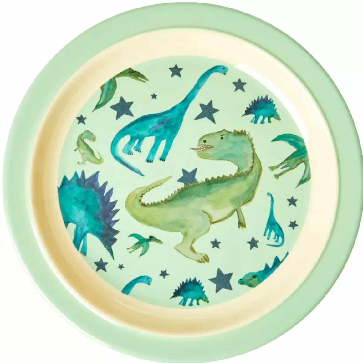 Danefæ Rice Melamine Bornetallerken Green Dinosaurs Best Sale