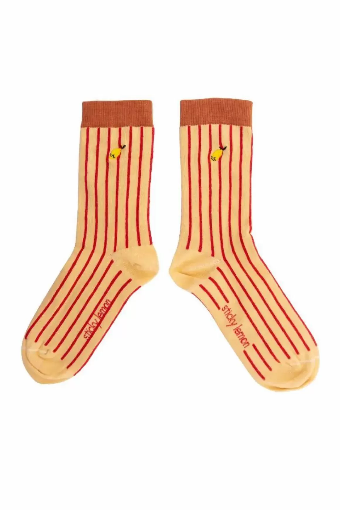 Danefæ Sticky Lemon Socks Stripes Biscotti Beige Best Sale